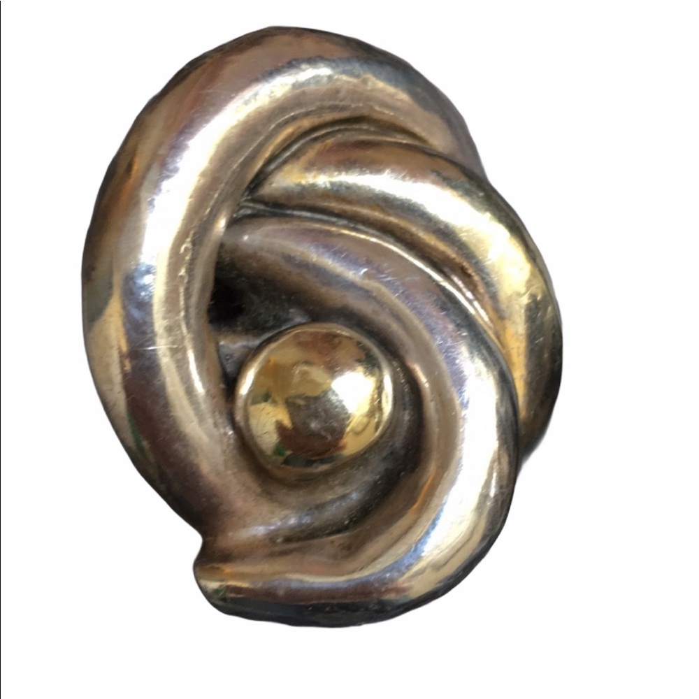 Vintage Sterling silver chunky large Modernist - Picture 1 of 6
